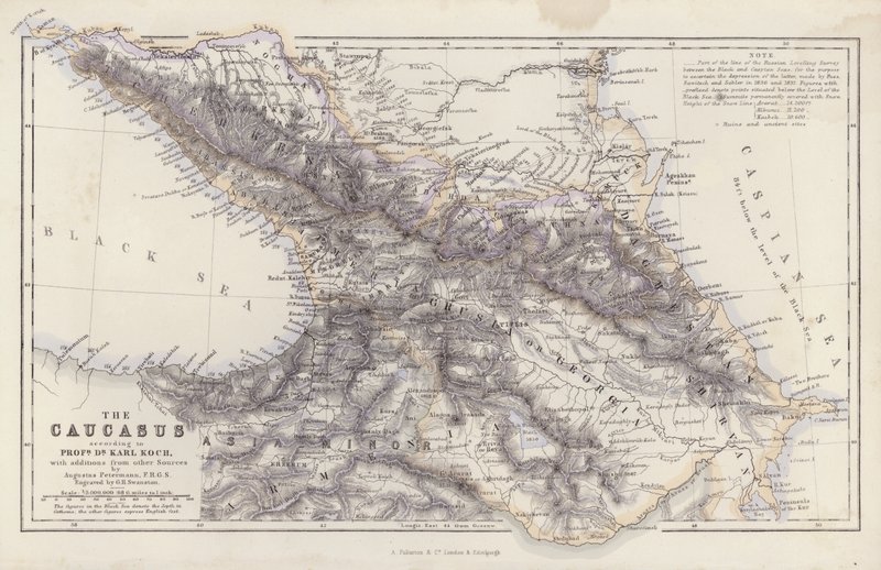 The Caucasus, according to Professor Doctor Karl Koch, with additions from other Sources, by Augustus Petermann by English School