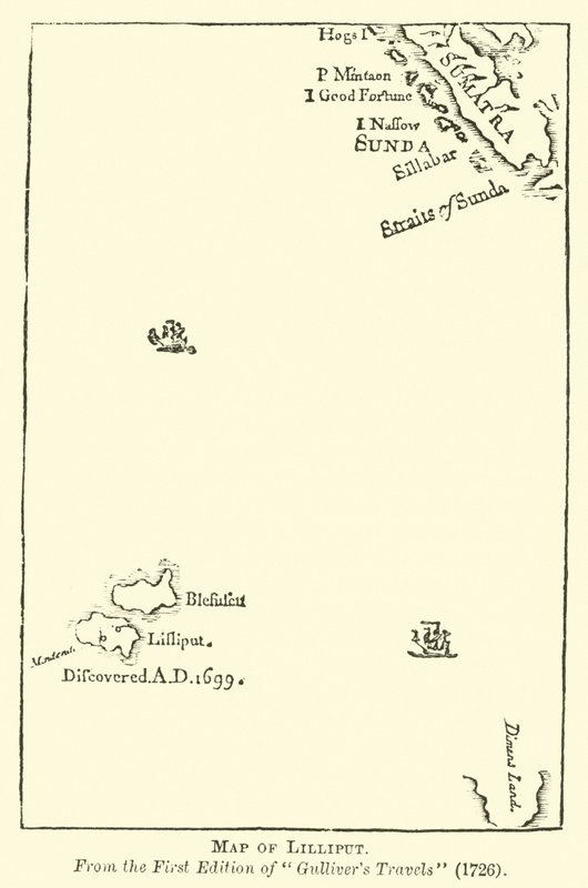 Map of Lilliput by English School