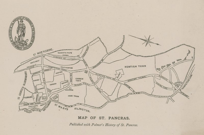 Map of St Pancras by English School