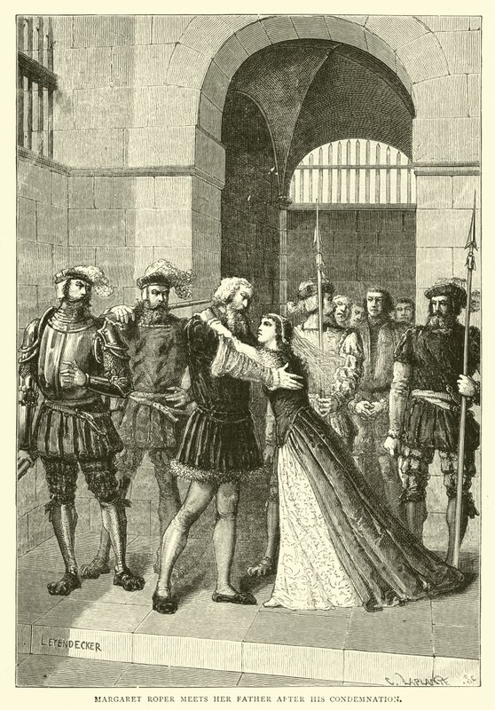 Margaret Roper meets her father after his condemnation by English School