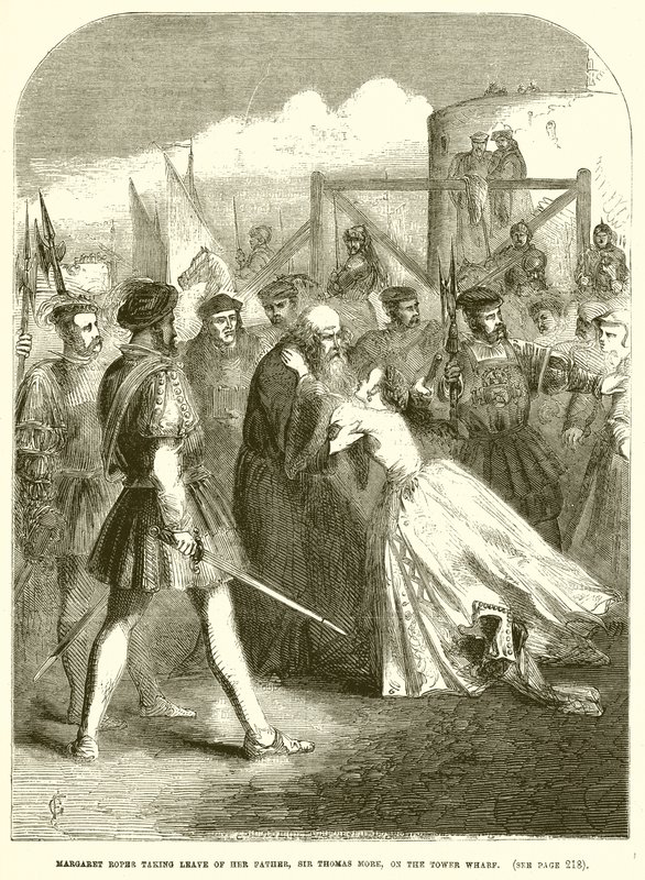 Margaret Roper Taking Leave of Her Father, Sir Thomas More, on the Tower Wharf by English School