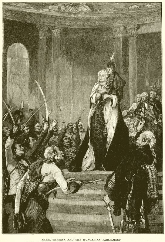 Maria Theresa and the Hungarian Parliament by English School