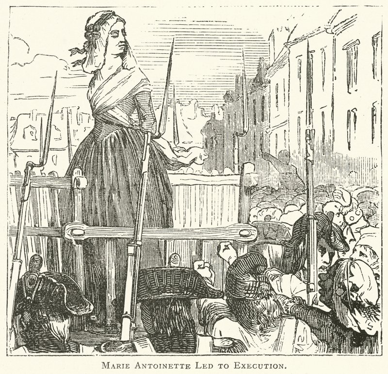 Marie Antoinette Led to Execution by English School