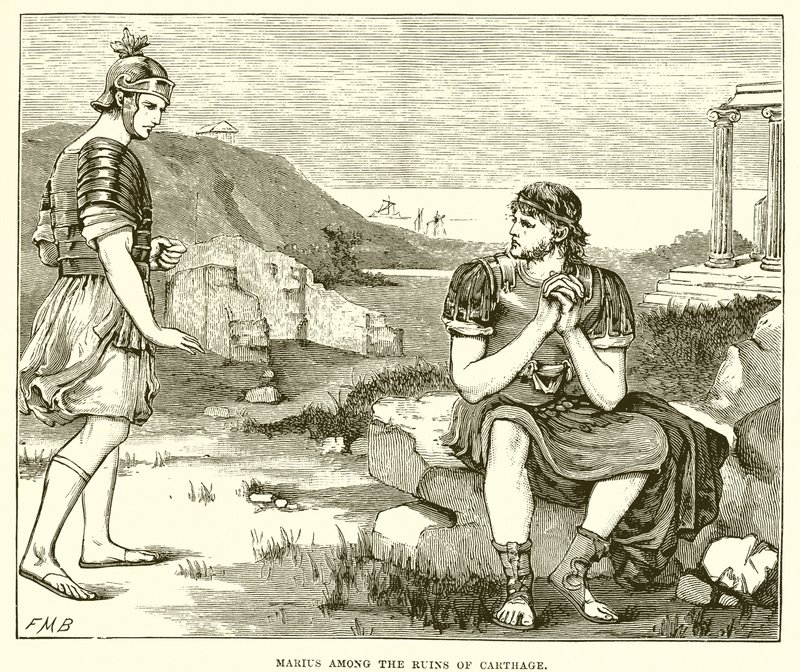 Marius among the ruins of Carthage by English School