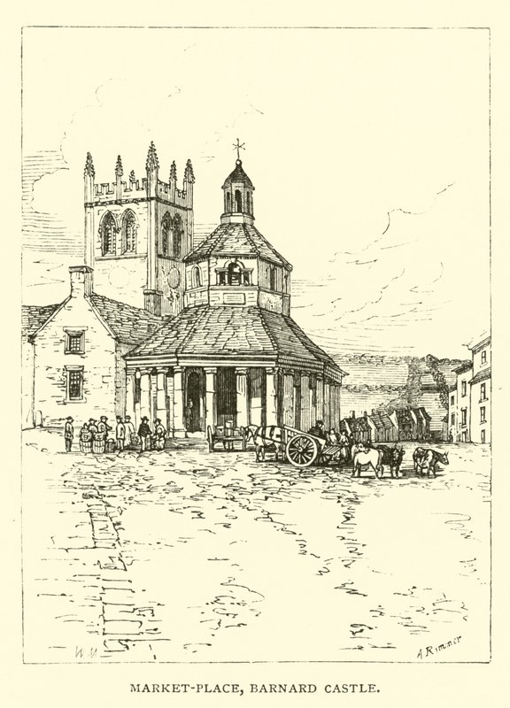 Market-Place, Barnard Castle by English School