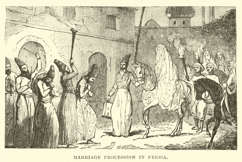 Marriage Procession in Persia by English School