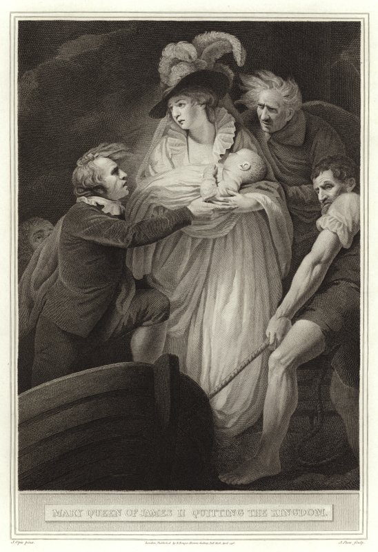 Mary, Queen of James II, Quitting the Kingdom by English School