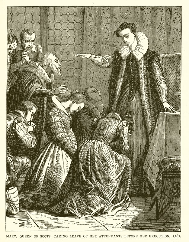 Mary, Queen of Scots, taking Leave of her Attendants before her Execution, 1587 by English School