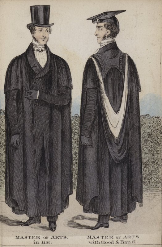 Master of Arts in Hat, Master of Arts with Hood and Band by English School