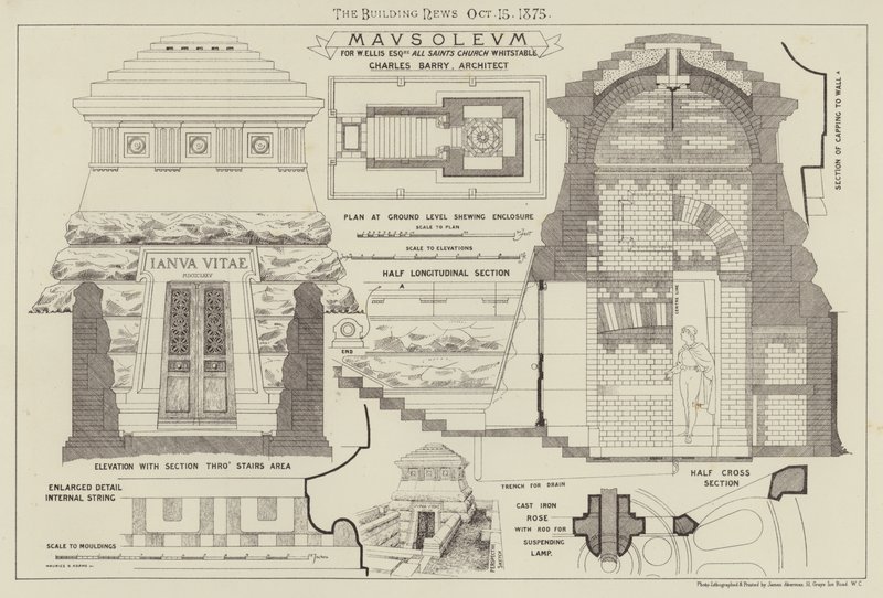 Mausoleum, for W Ellis Esquire All Saints Church Whitstable by English School