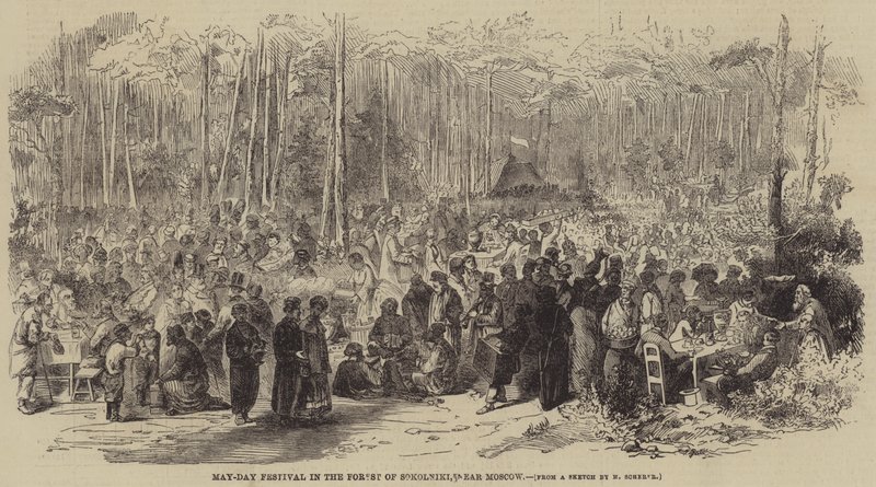 May-Day Festival in the Forest of Sokolniki, near Moscow by English School