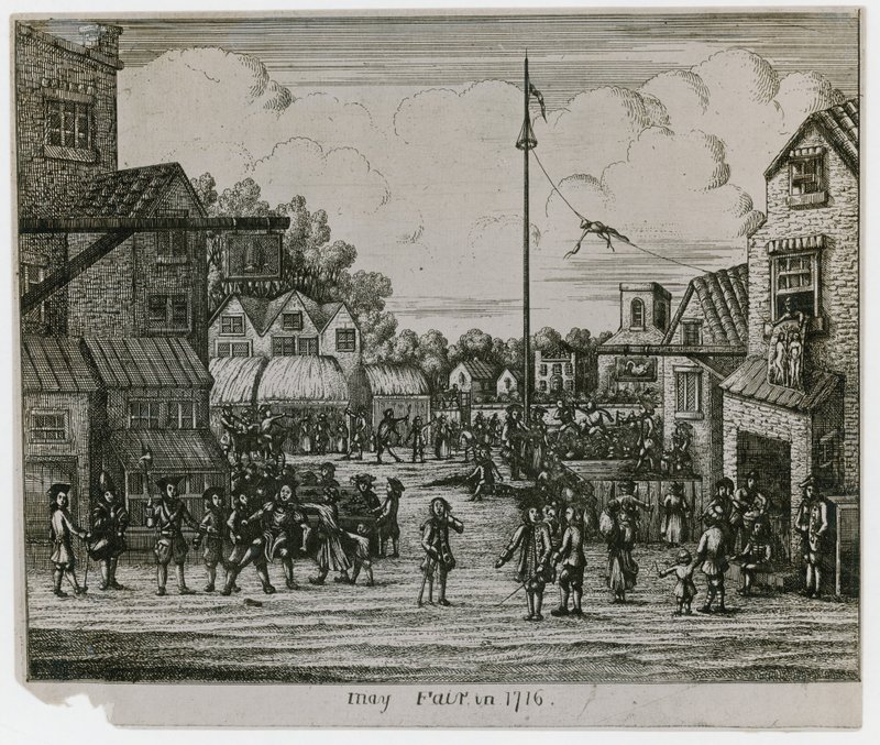 May Fair in 1716 by English School