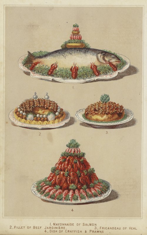 Meat and Seafood Dishes by English School
