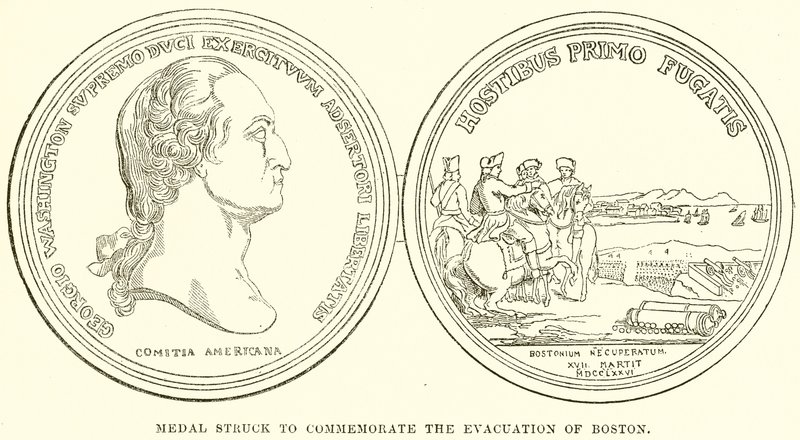 Medal Struck to Commemorate the Evacuation of Boston by English School