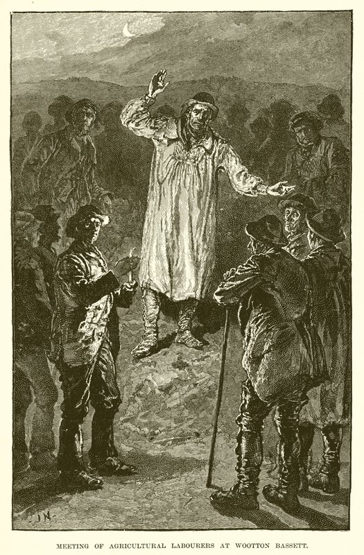 Meeting of Agricultural Labourers at Wootton Bassett by English School