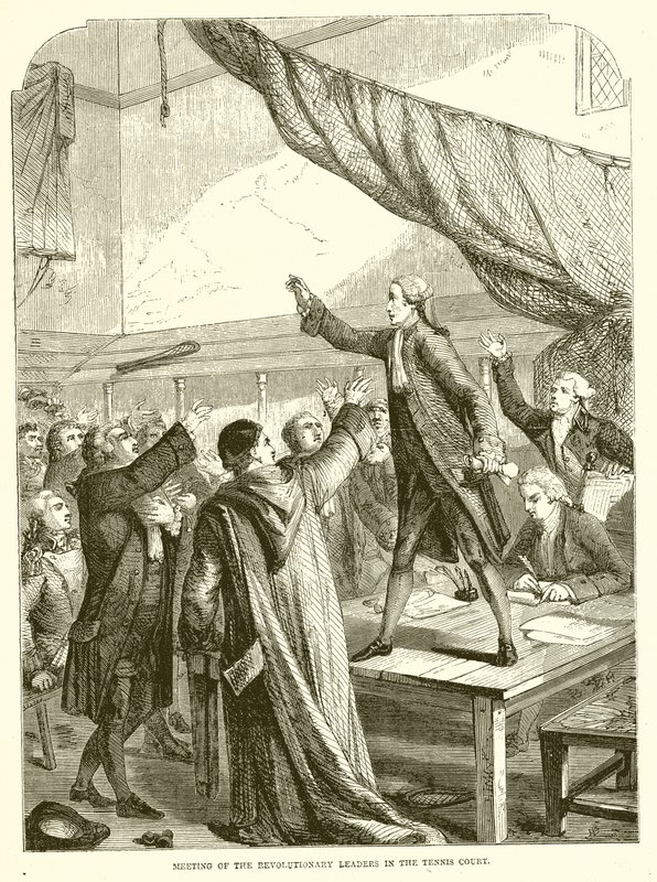 Meeting of the Revolutionary Leaders in the Tennis Court by English School