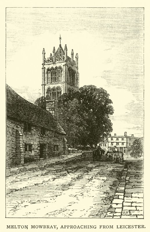 Melton Mowbray, approaching from Leicester by English School