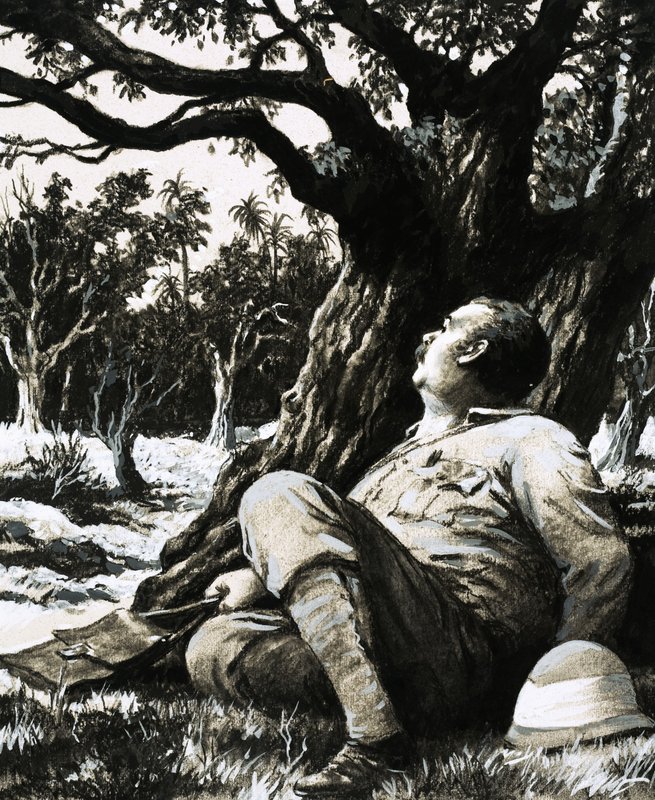 Melton Prior Pinned Down by a Sniper During the British Attack on Minhla in Burma by English School