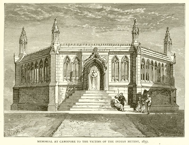 Memorial at Cawnpore to the Victims of the Indian Mutiny, 1857 by English School