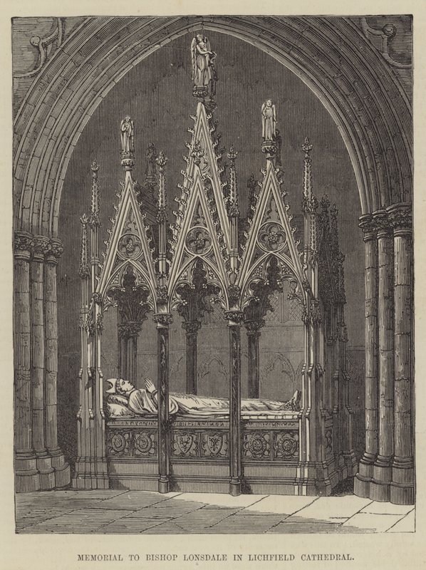 Memorial to Bishop Lonsdale in Lichfield Cathedral by English School