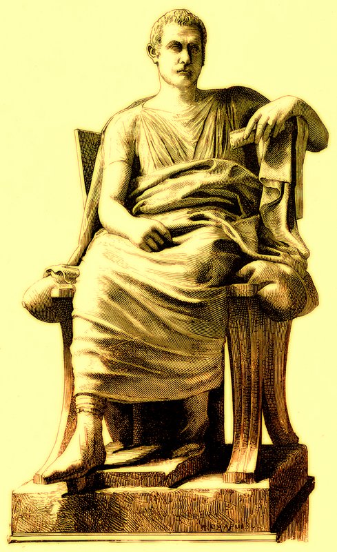 Menander, Illustration from History of Rome by Victor Duruy, Published 1884 by English School