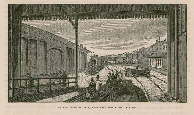 Metropolitan Railway from Farringdon Road Station by English School