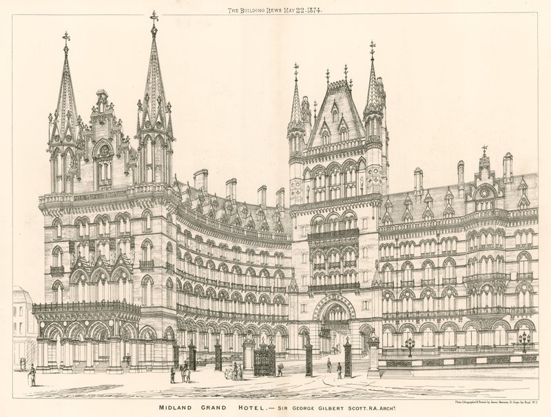 Midland Grand Hotel, Sir George Gilbert Scott, architect by English School