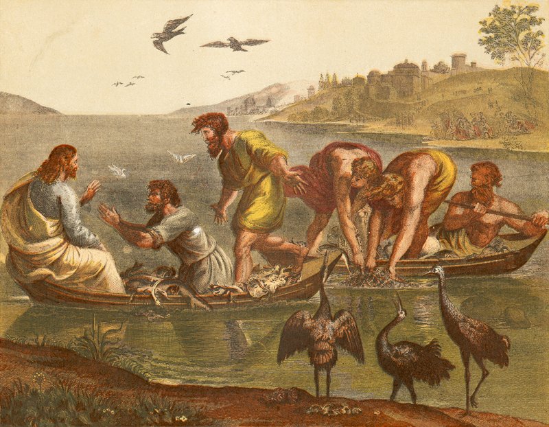 Miraculous Draught of Fishes by English School