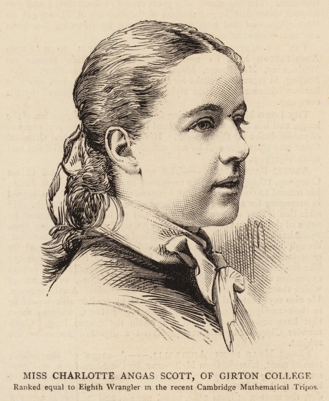Miss Charlotte Angas Scott, of Girton College by English School