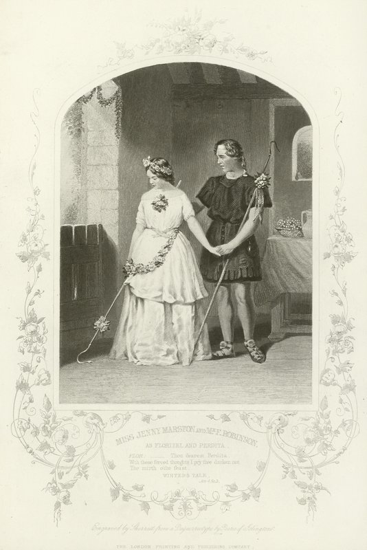 Miss Jenny Marston and Mr F Robinson as Florizel and Perdita, The Winter