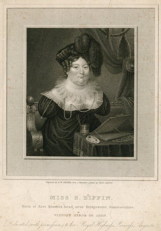 Miss Sarah Biffin, Artist by English School