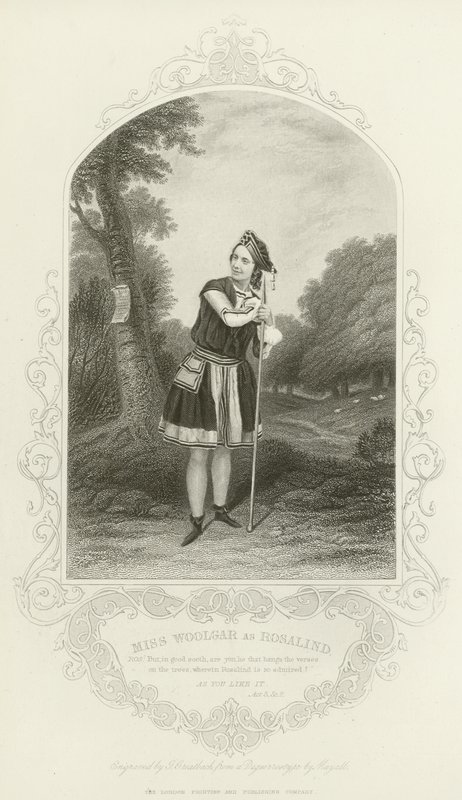 Miss Woolgar as Rosalind, As You Like It, Act III, Scene II by English School
