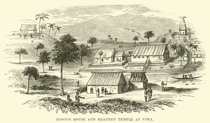 Mission House and Heathen Temple at Viwa by English School