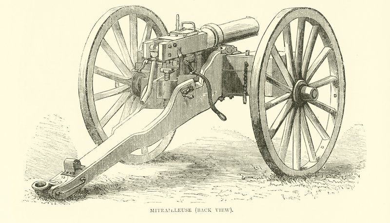 Mitrailleuse, Back View, August 1870 by English School