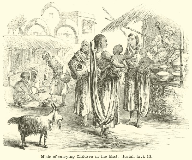Mode of carrying Children in the East by English School