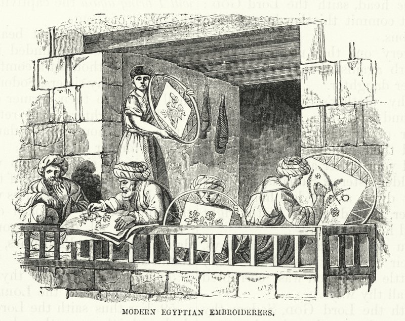 Modern Egyptian Embroiderers by English School