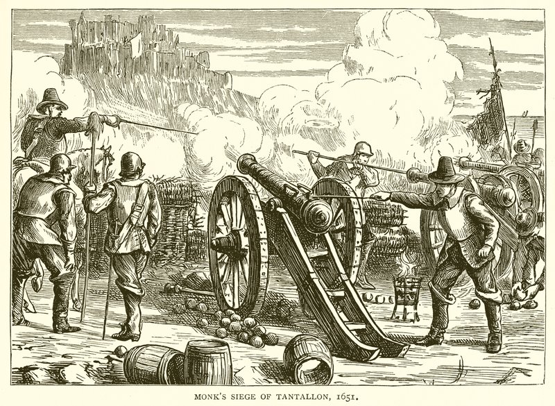 Monks Siege of Tantallon, 1651 by English School