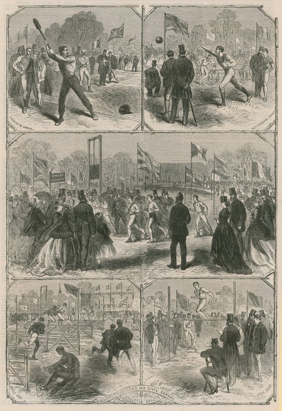 Montage of Illustrations Relating to the University College and Civil Service Athletic Sports by English School
