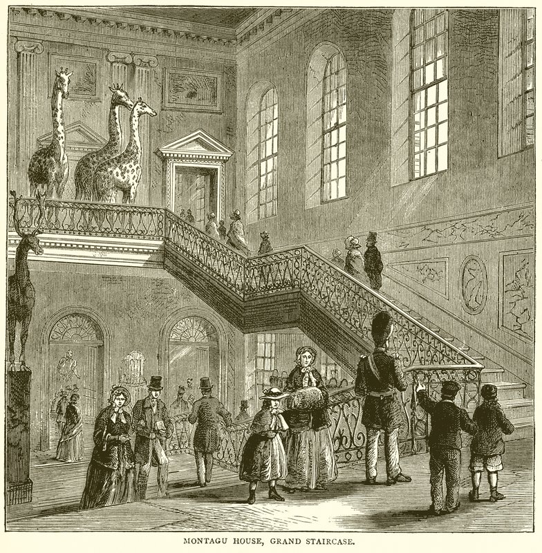 Montagu House, Grand Staircase by English School