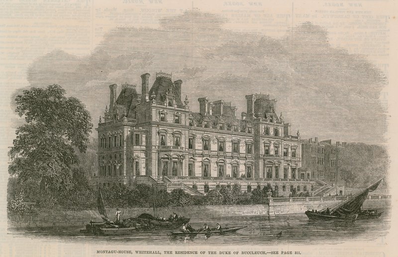 Montagu House in Whitehall by English School