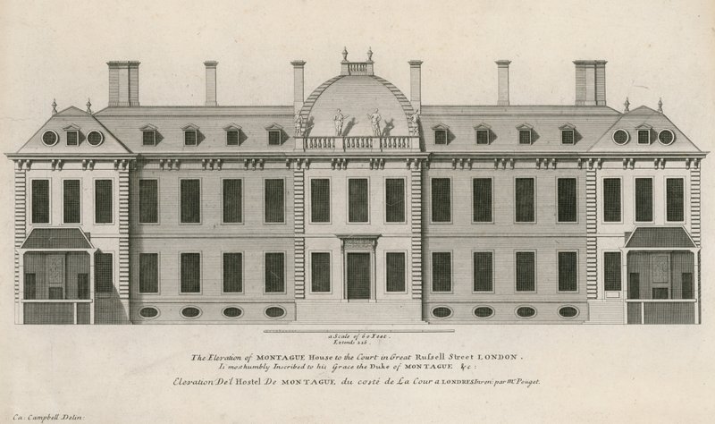 Montague House, Great Russell Street by English School