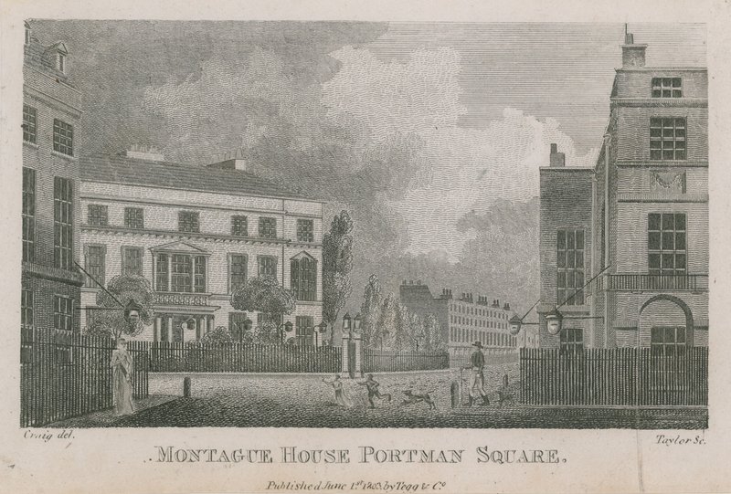 Montague House, Portman Square, London by English School