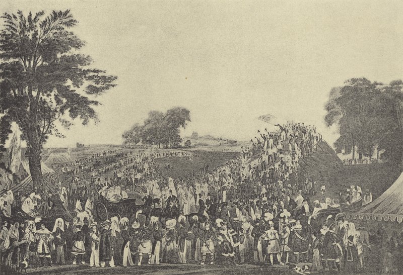 Montem Ceremony at Salt Hill, 1838 by English School