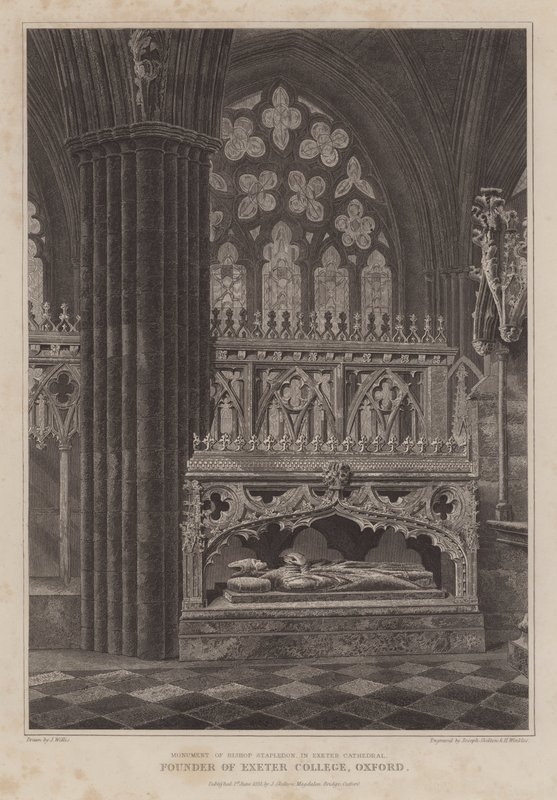 Monument of Bishop Stapledon, Founder of Exeter College, Oxford, in Exeter Cathedral by English School