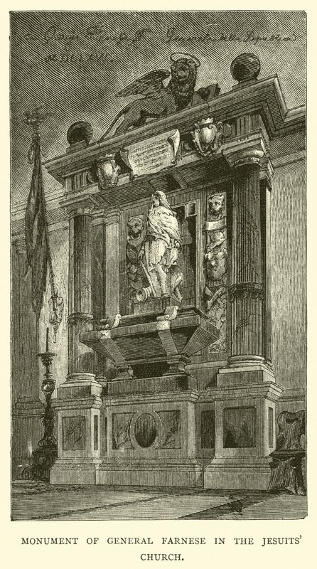 Monument of General Farnese in the Jesuits Church by English School