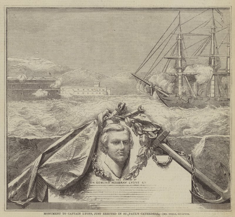 Monument to Captain Lyons, just erected in St Paul