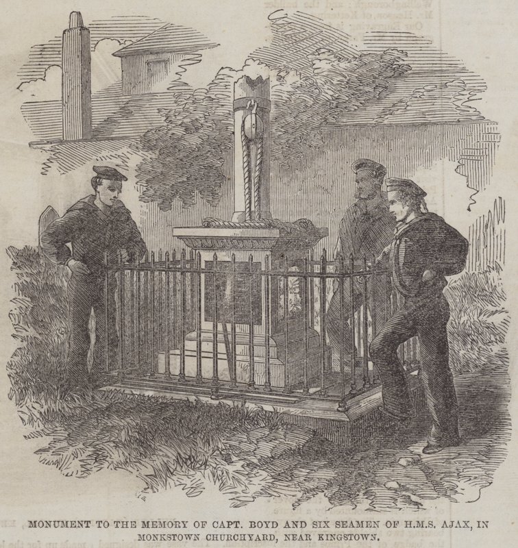 Monument to the Memory of Captain Boyd and Six Seamen of HMS Ajax, in Monkstown Churchyard, near Kingstown by English School