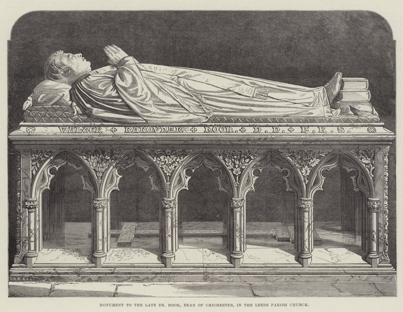 Monument to the late Dr Hook, Dean of Chichester, in the Leeds Parish Church by English School