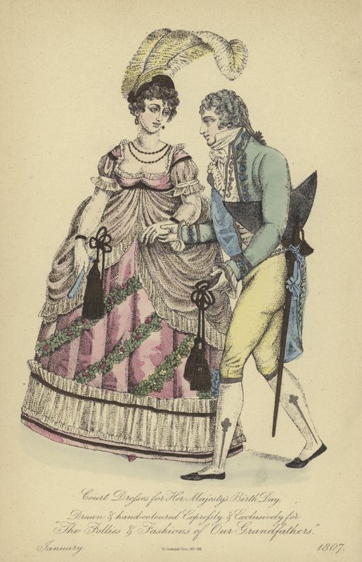 Morning Dress for Ladies and Gentlemen by English School