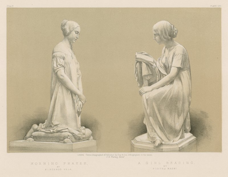 Morning Prayer; A Girl Reading by English School